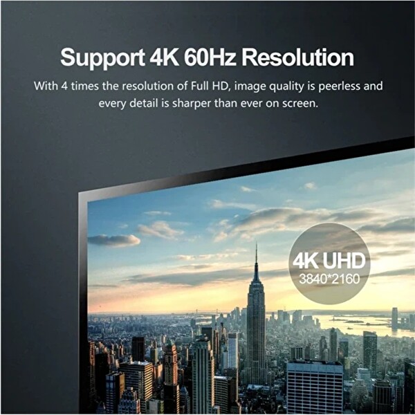 Unitek Display Port 1.2 -2 M 4K 60HZ Kablo Y-C608BK