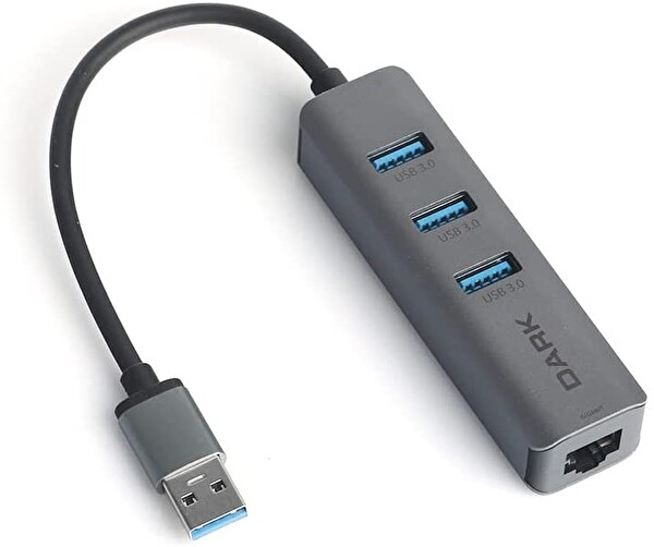 Dark DK-AC-USB332GL USB3.0 To 3XUSB3.0-RJ45 Çevirici