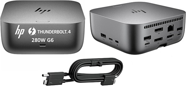 HP AW5M5UT 280W 19.5 Volt 16.9 Amper USB-C G6 Thunderbolt 4 Ultra Docking Station Yerleştirme İstasyonu