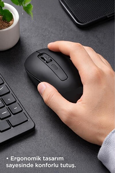 Başkenttekno TM22 Kablosuz USB Alıcılı Mouse Siyah