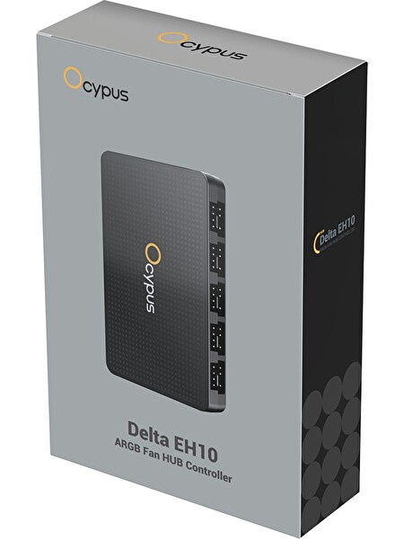Ocypus Delta EH10 Siyah Pro Uzaktan Kumandalı 10'lu ARGB Fan Çoklayıcı