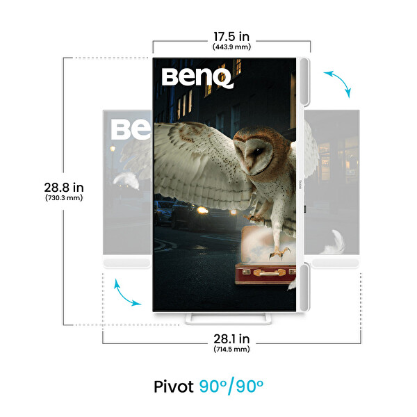 BenQ EW3290U 32'' IPS 4K 3xHDMI USB-C USB-A MM Pivot HDR 400 Eye Care Kumandalı Monitör