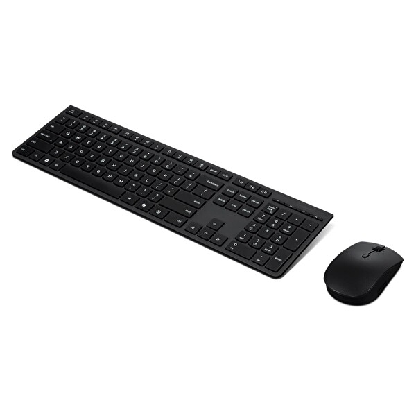 Lenovo 4X31R64348 Profesyonel Şarj Edilebilir Kablosuz Mini Alıcı Klavye ve Mouse Seti Türkçe F 440 Al