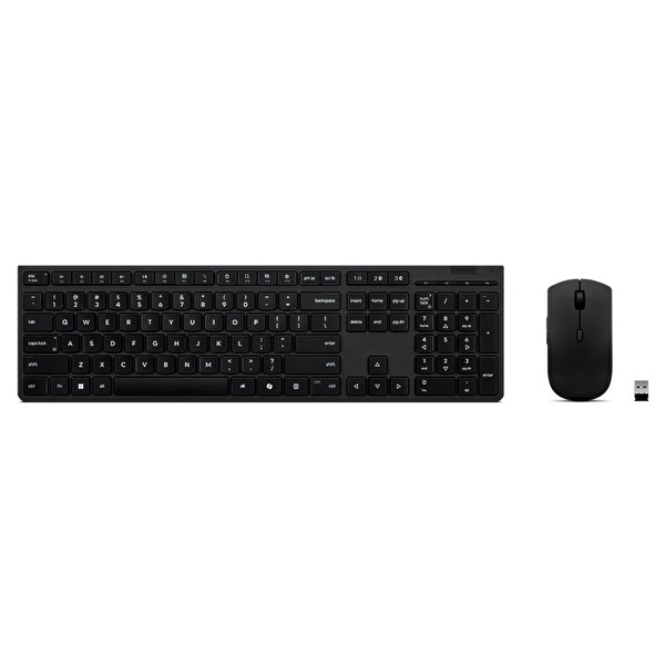 Lenovo 4X31R64349 Profesyonel Şarj Edilebilir Bluetooth Kablosuz Mini Alıcı Türkçe Q 179 Al Klavye ve Mouse Seti