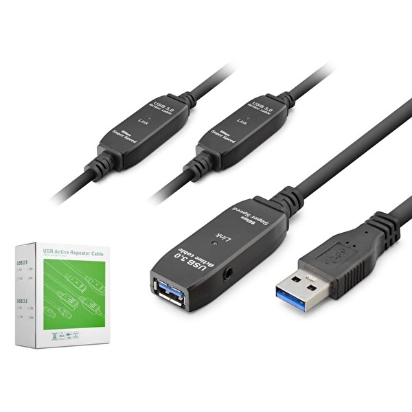 Hadron HDX7563 Active Repeater USB 3.0 Uzatma Kablosu - 15 Metre