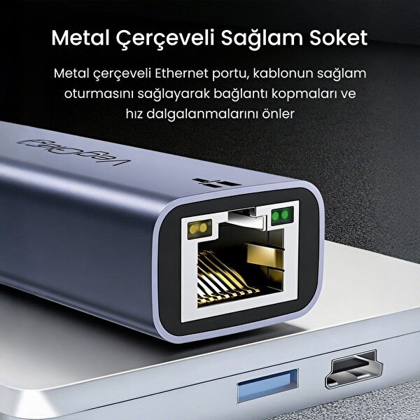 VegGieg USB-A ve Type-C 2.5G Gigabit Ethernet Dönüştürücü Ağ Adaptörü