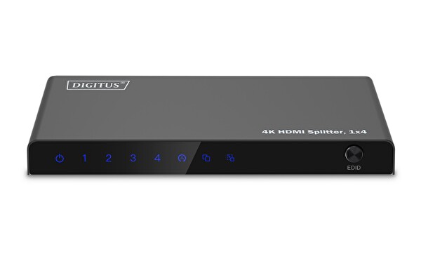 Digitus 1x4 4K/60Hz HDCP 2.3 EDID Kontrolü HDMI Splitter Ayırıcı