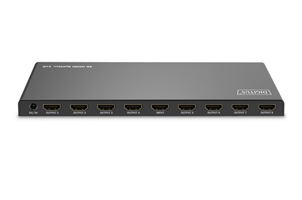 Digitus 1x8 4K/60Hz HDCP 2.3 EDID Kontrolü HDMI Splitter Ayırıcı