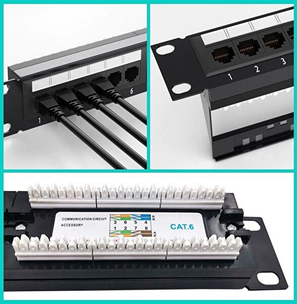 Herz CAT6 Patch Panel Full 24 Port UTP Çoklayıcı