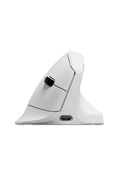 Keychron M5 Kablosuz Pixart 3950 Sensörüne Sahip 2.4 Ghz Beyaz Ergonomik Fare