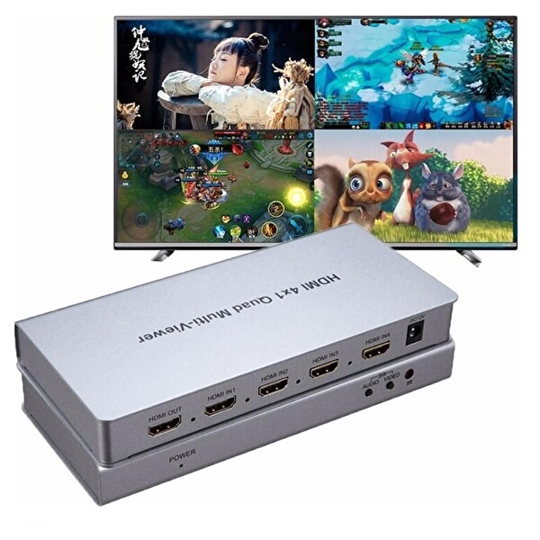 Novacom NVC-HDSW4-Q 4K HDMI 4x1 Quad Multi-Viewer 4Giriş 1Çıkış