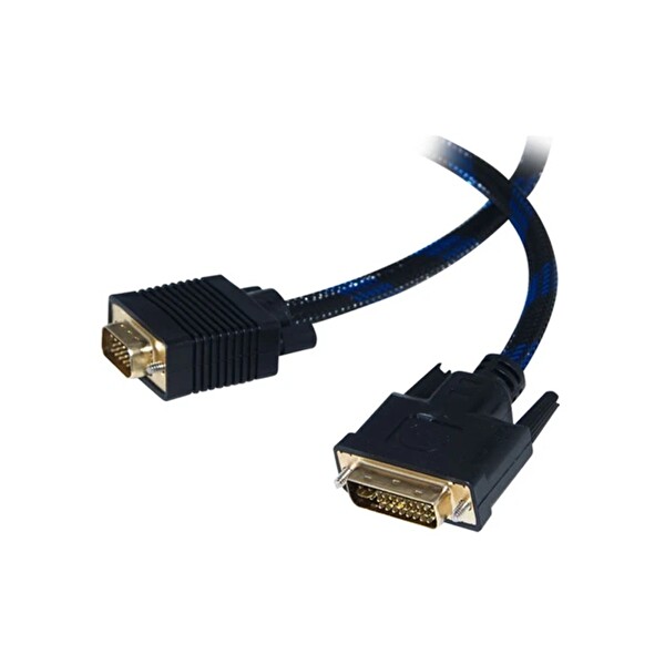 Qport Q-VDV DVI TO VGA 24+5 Converter 1.8 M Çevirici Kablo