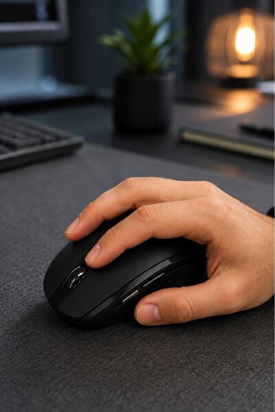 Başkenttekno TM08 Mouse Yan Tuşlu Optik Kablosuz Fare Siyah