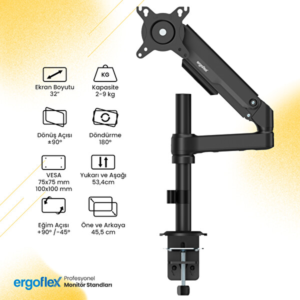 Ergoflex S8 Siyah 17-32