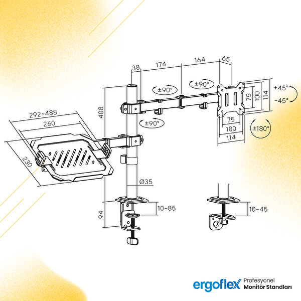 Ergoflex A74L Amortisörlü 17-27
