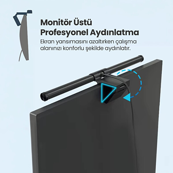 Ergoflex EF-354 Kumandalı Ayarlanabilir Dokunmatik Bilgisayar Monitör Işık Çubuğu