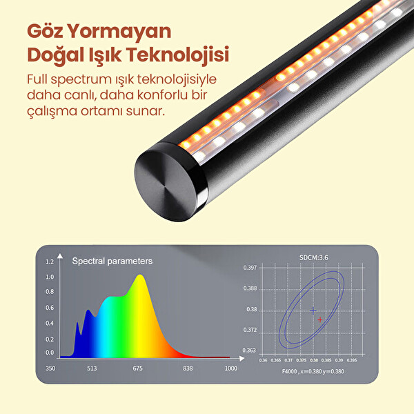 Ergoflex EF-354 Kumandalı Ayarlanabilir Dokunmatik Bilgisayar Monitör Işık Çubuğu