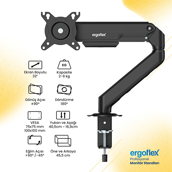 Ergoflex X8 Siyah 17-32