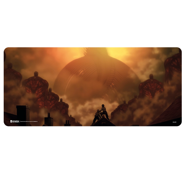 Exvega Titan'a Saldırı: Yeryüzü Yıkımı Temalı XXL 90×40 Mousepad