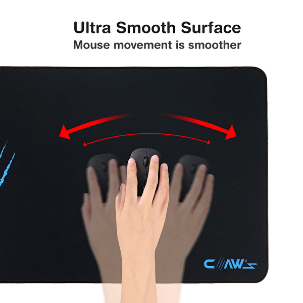 Claw’s Soft 90X40 CM Mikrofiber Yüzey Kaydırmaz Zemin 3MM Kalınlık Kolay Temizlenebilir XXL Mouse Pad