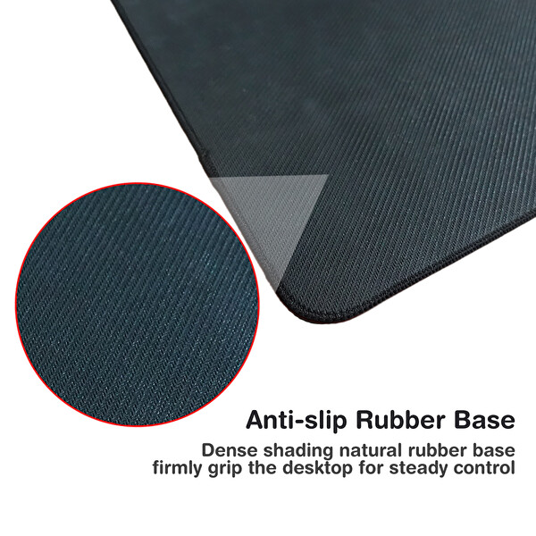 Claw’s 80X30C Hybrid Kumaş 4 MM Kalınlık Kaydırmaz Zemin Xl Premium Koyu Siyah Mousepad