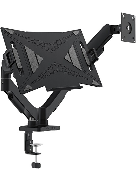 ErgoMekan F180 Slim 17-32” ikili Monitör ve Laptop Standı Siyah Maks: 9 KG