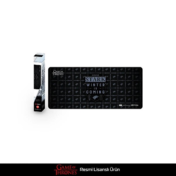 Exvega Game Of Thrones Stark Hanesi Kış Geliyor Desenli XXL Oyuncu Mouse Pad 90x40 CM