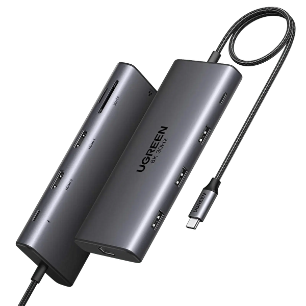 Ugreen CM639 Revodok Pro 8K HDMI RJ45 Gigabit Ethernet PD 100W 10'u 1 Arada USB-A 3.0 Çoklayıcı