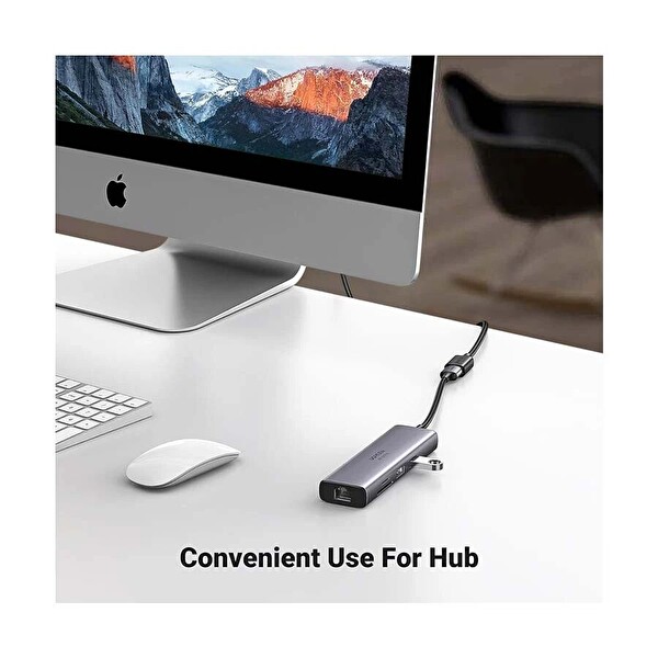 Ugreen US129 USB-A Erkek - USB-A Dişi USB 3.0 5Gbps Veri Aktarım Uzatma Kablosu Siyah 5 M