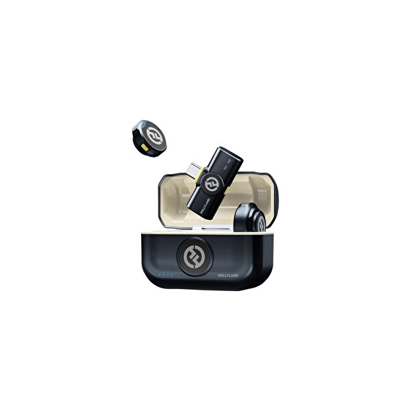 Hollyland Lark M2 Duo USB‑C Mobil Kablosuz Yaka Mikrofon Seti