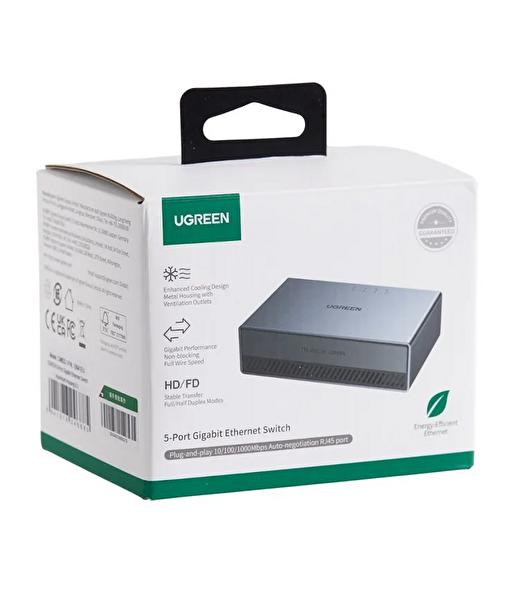Ugreen 15641 CM633 5 Port 10-100-1000Mbps Gigabit Ethernet Anahtarı Metal Kasa