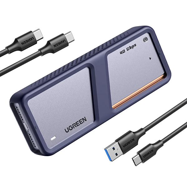 Ugreen 15976 CM642 USB4 M.2 NVMe SSD 40Gbps Harici M.2 Kutusu Alüminyum Alaşımlı Kasa