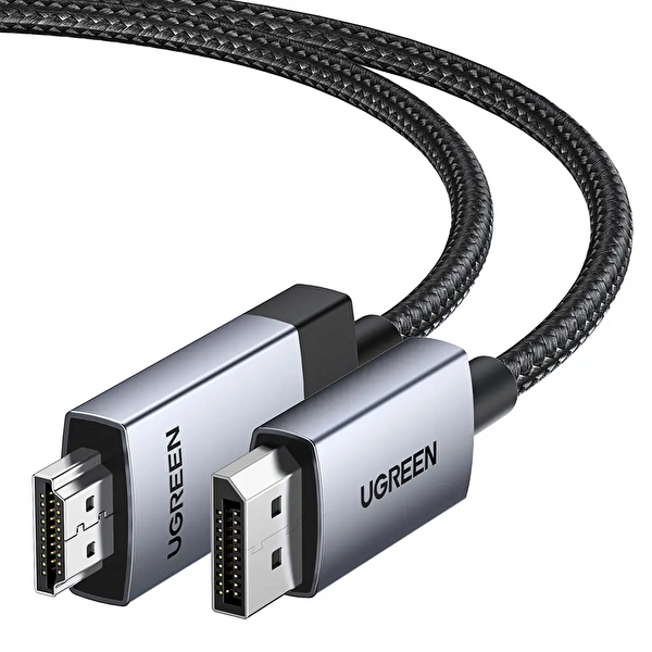 Ugreen 15574 DP119 Ultra HD 4K 60Hz 1.5 M Çözünürlük DisplayPort 1.2 to HDMI 2.0 Örgülü Kablo