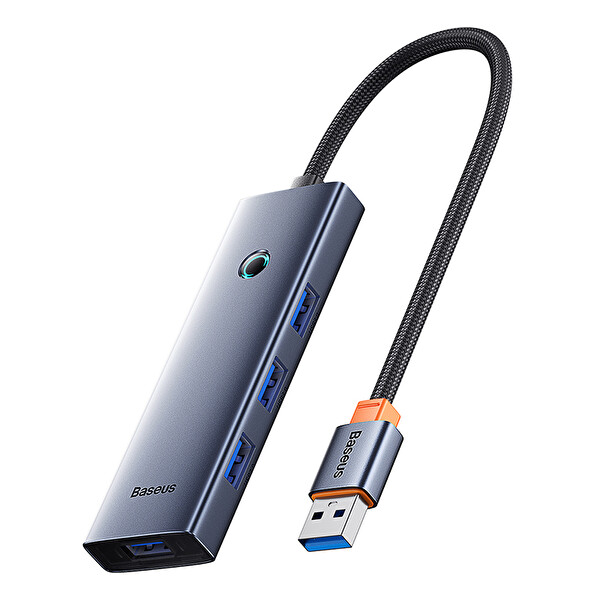 Baseus Ultrajoy 4-Port HUB Gri Çoklayıcı