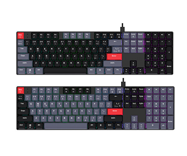Bronzturq MK1175 Siyah Rainbow Anti-Ghosting Kablolu Mekanik Klavye