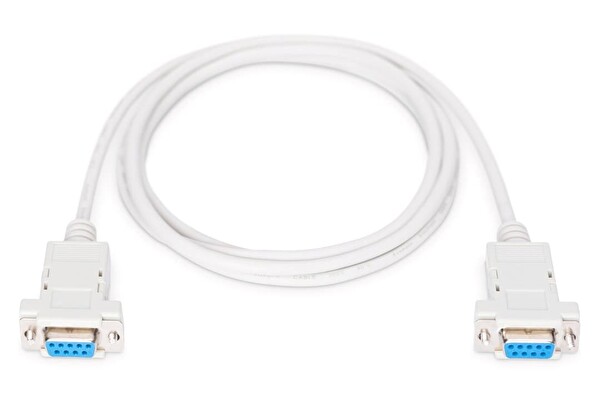 Digitus RS232 DB9 Dişi–Dişi Zero 1,8 Metre Bej Seri Kablosu AK-610100-018-E