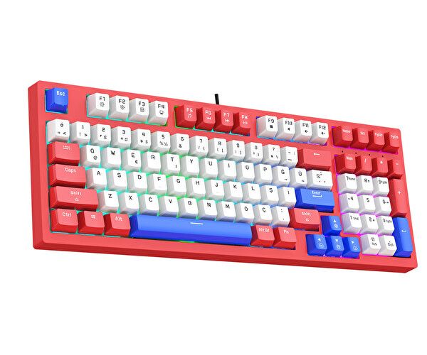 Bronzturq MK1140 Kırmızı Rgb-Abs- Kablolu Mekanik Klavye