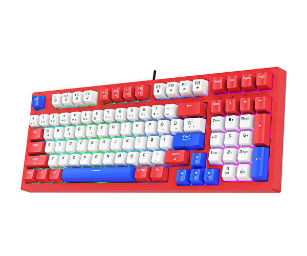 Bronzturq MK1140 Kırmızı Rgb-Abs- Kablolu Mekanik Klavye