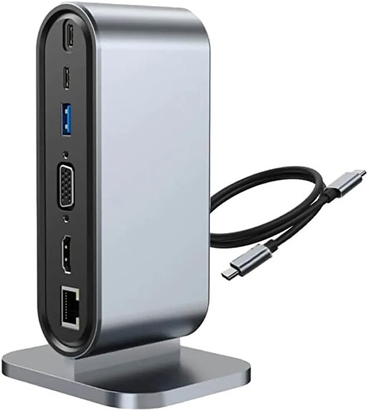 Blue Wings Type-C Support 4 K 12 In 1 Dock Model Pd Station 12'si 1 Arada Dock HDMI 4k 100MBPS Et Çoklayıcı Dönüştürücü Çevirici