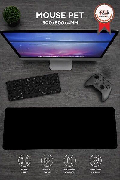 Lenovo BK 300x800 MM Siyah Oyuncu Altlığı Kaymaz Taban Mouse Pad