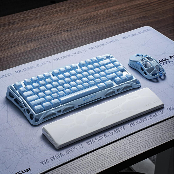 GravaStar GS-A7-WR-WHT Beyaz Kaymaz Taban Klavye Bilek Desteği