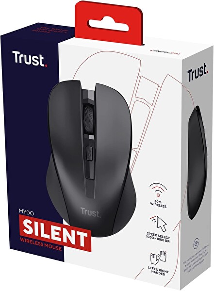 Trust MYDO Sessiz Kablosuz Mouse Siyah
