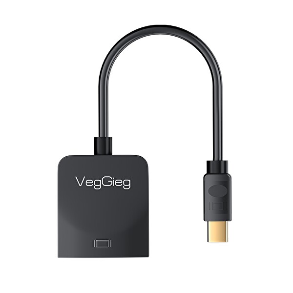 VegGieg Mini DisplayPort (DP) to VGA Full HD 1080P 60Hz Çevirici Dönüştürücü Adaptör