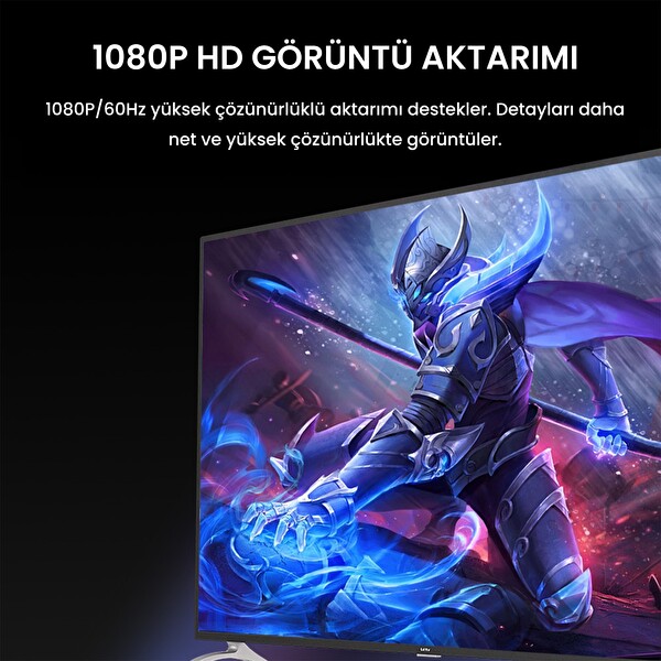 VegGieg DisplayPort (DP) to VGA Full HD 1080P 60Hz Çevirici Dönüştürücü Adaptör