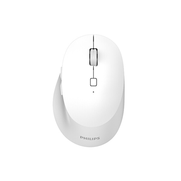 Philips SPK7607W Dual Mod 2.4GHz 2 Kanallı Bluetooth 3200 DPI Ergonomik Sessiz Optik Beyaz Kablosuz Mouse