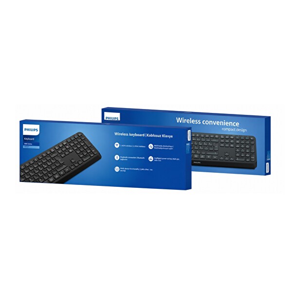 Philips SPK6407B 2 Kanallı Ofis Multimedya Türkçe Q Klavye Kablosuz Siyah