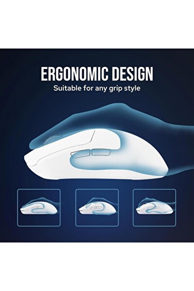 Aula SC580X Süper Hafif Oyun Faresi Üç Modlu 10000 DPI Şarj Edilebilir Kablosuz Mouse