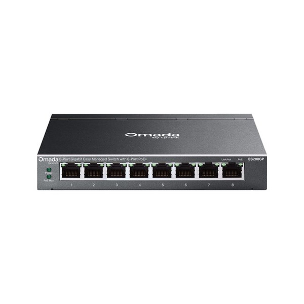 TP-Link Omada ES208GP 64W PoE Yönetilebilir 8 Port Switch