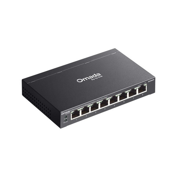 TP-Link Omada ES208GP 64W PoE Yönetilebilir 8 Port Switch