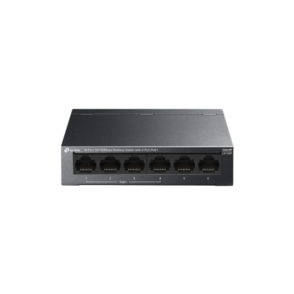 TP-Link LS106P 65W PoE Yönetilemez 6 Port Switch